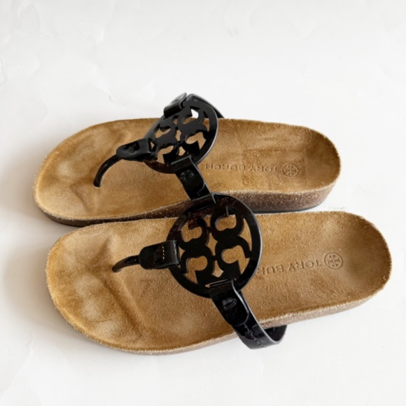 Tory Burch Miller Cloud Patent Cork Thong Sandals Size 6 - Picture 5 of 5